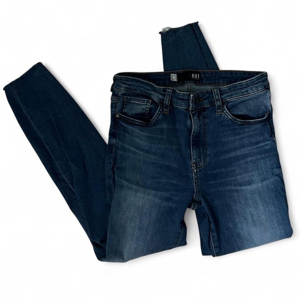 Kut from the kloth dark wash Connie high rise ankle skinny jeans